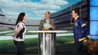 Ellen Puts a Couple Head-to-Head in a Super Bowl Ticket Showdown
