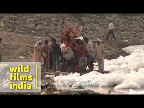Dirty polluted Yamuna river provides water to New Delhi Indias...