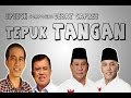 Prabowo Hatta dan Jokowi JK Nyanyi Bareng di Debat Capres