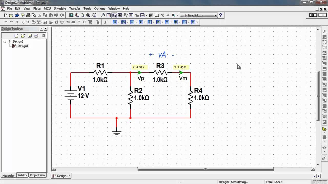 NI Multisim: Measure voltage with a referenced measurement probe - YouTube