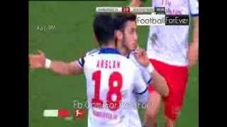 Hakan Çalhanoğlu Hamburg Dortmund Maçında Orta Sahadan Attı Freekick Goal