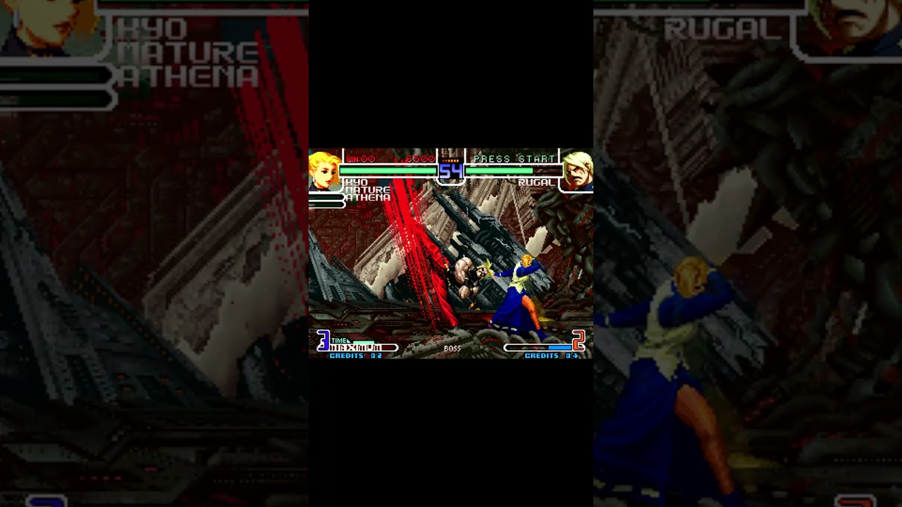 Kyo, Mature & Athena vs Rugal – Kof 2002 Hack Kyo, Mature & Athena vs Rugal – Kof 2002 Hack
