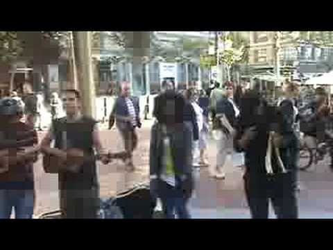 Jennifer Phillips singing in San Fran Market and Powell Street