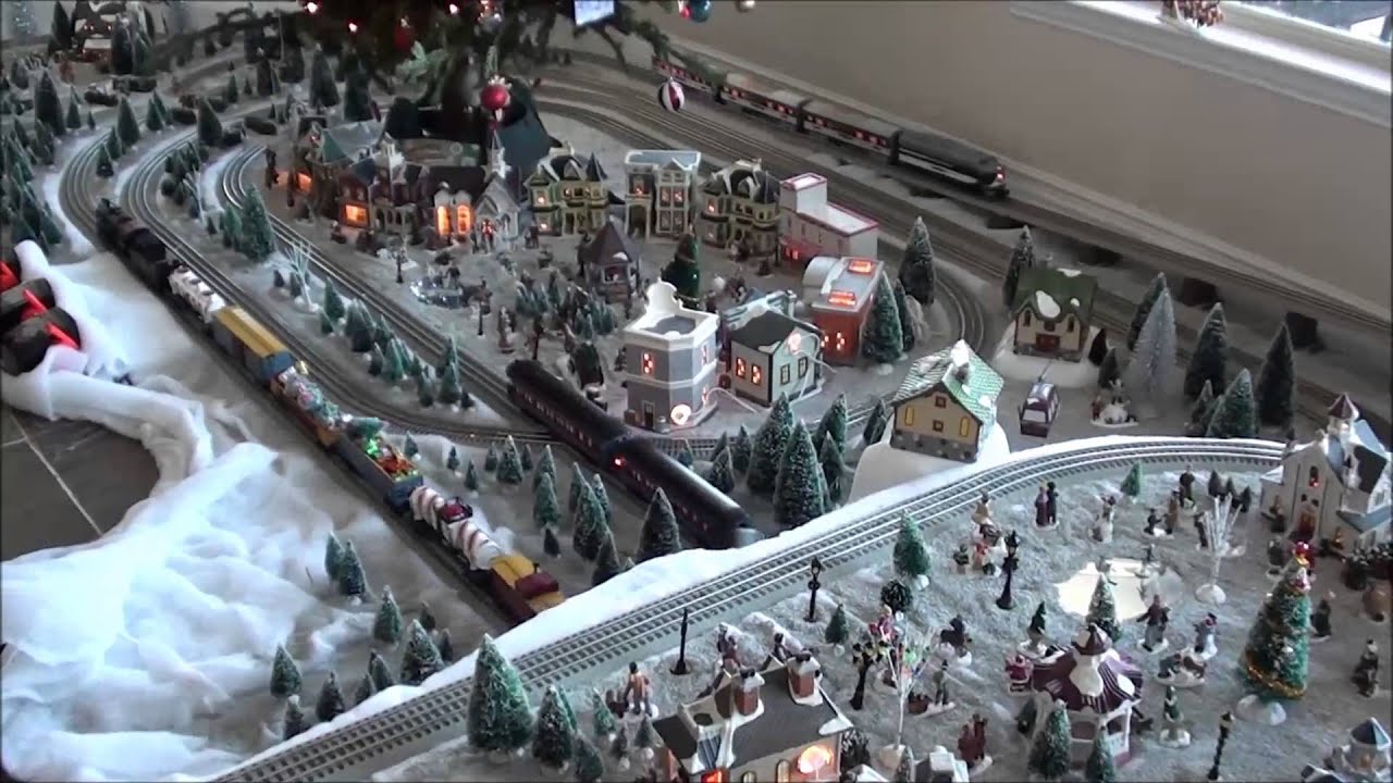Lionel Train Layout - Christmas 2013 - YouTube
