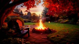 Костер В Саду/ Теплая Осень.bonfire In The Garden.relaxation.