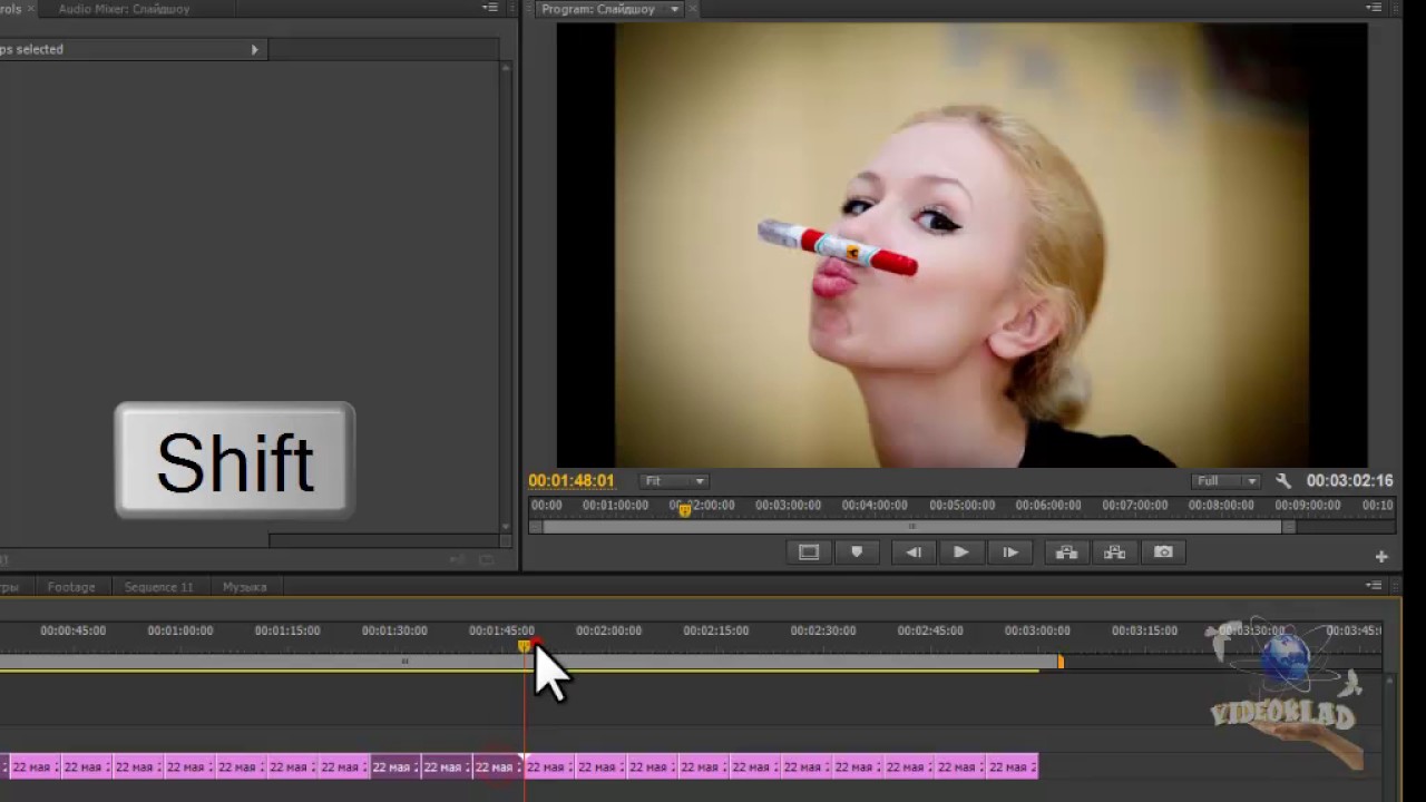 Как в adobe premiere pro сделать слайд шоу из 500