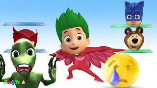 Alien Dance Funny PJ Masks Wrong Face Dame tu Cosita Learn Colors For Kids