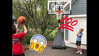 BASKETBALL TRICK-SHOTS!!! (COPPED CALLED)