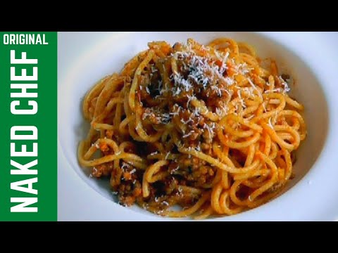 VIDEO : grandma's simple spanish spaghetti with meat sauce recipe - mymyrecipes: http://www.youtube.com/originalnakedchef how to makemymyrecipes: http://www.youtube.com/originalnakedchef how to makespaghettiwith a meaty sauce. very easy t ...