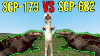 SCP-173 VS SCP-682! (gmod scp)