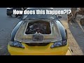 HUGE Nitrous backfire street racing!