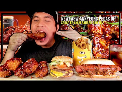 NEW! A&W Annyeong Pedas Oh Spicy Chicken! π₯΅| Mukbang Malaysia (PENCABAR SAMYANG WEH!)