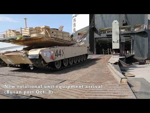 주한미군 새로운 순환배치 기갑여단 M1A2 전차, M2 장갑차 한국 배치