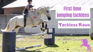 Jumping my Horse Tackless