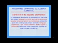 Algebra - Videotutorial - DOMINANDO EL ALGEBRA ELEMENTAL - 1 Introducción Al Algebra Elemental