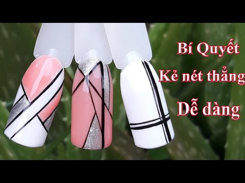Hướng kẻ đường thẳng cho người mới học nail - Mẫu nail hay ứng dụng vào làm thực tế