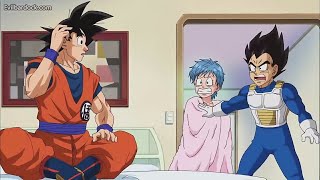 Goku se encuentra a bulma desnuda y vegeta se enfada - dragón ball súper HD