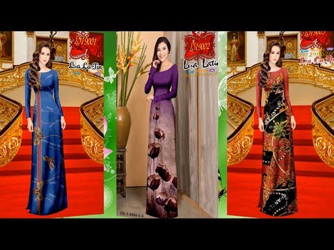 THỜI TRANG ÁO DÀI ĐẸP DUYÊN DÁNG 2019 VỚI HỌA TIẾT 3D 💝 Vải Áo Dài S