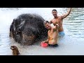 BARNI GYANTÁZÁSA MAJD KÖZÖS FÜRDÉS AZ ELEFÁNTOKKAL!