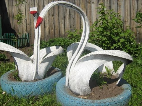 Как из покрышки сделать ромашку из Как из покрышки сделать ромашку из