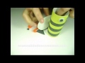 Como hacer una abejita con un tubo de papel de baño