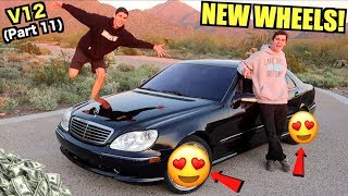 $850 Mercedes S600 Gets NEW WHEELS! (Worth More Than The Car)