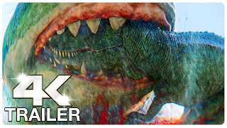 Meg 2 The Trench T-Rex Vs Megalodon Trailer 4K Ultra Hd New 2023