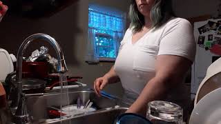 Housewife Asmr Cleaning Washing Dishes