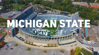 Michigan State University. Msu - Lansing, Michigan 4K Drone Footage