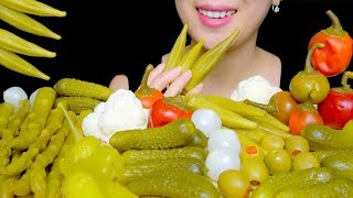 PICKLED VEGETABLES ASMR | VEGGIES PLATTER | EATING SOUNDS NO TALKING | TracyN AS