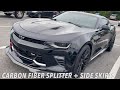 6th gen camaro ss carbon fiber splitter + side skirt install - extreme online store -