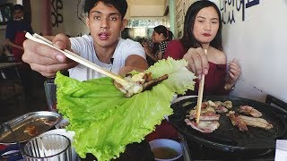 How to ENJOY KOREAN BBQ!!! SAMGYUPSAL MUKBANG