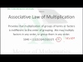 Glossary-Associative Law of Multiplication