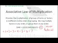 Glossary-Associative Law of Multiplication