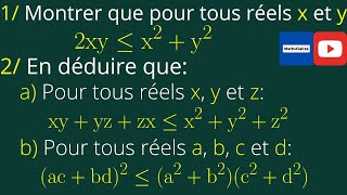 Calcul Dans R Utiliser Linégalité 2Xyx²Y² Pour Démontrer Que Acbd²A²B²C²D². Cle 2S