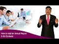 How to Read an Annual Report and it's Contents