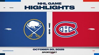 Nhl Highlights Sabres Vs. Canadiens - October 20, 2025
