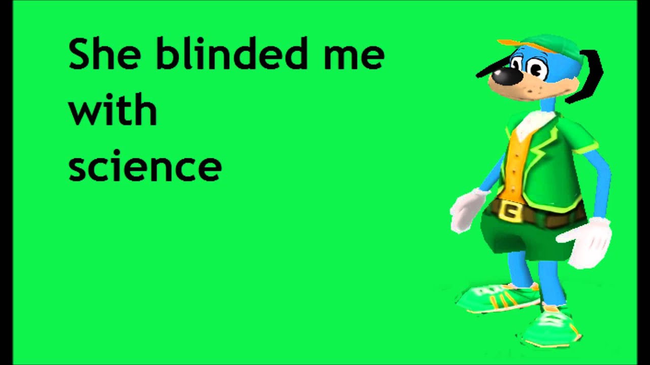 she blinded me with science tab