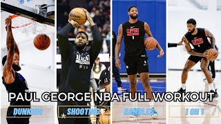 Paul George Full Nba Workouttraining - Pg13 Ultimate Handlesshootingpost1 On 1 Basketball Drills