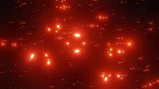 Glowing Red Light Particles On A Black Screen Animated Background