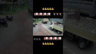 Accident Just Missed Truck And Bus