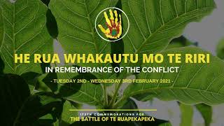 #LIVESTREAM: He Rua Whakautu mo te Riri - In remembrance of the Conflict #teruapekapeka175