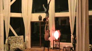 Sports Acro with Tari and Ari in the Malibu Mansion