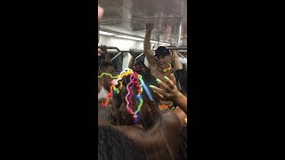 Drinking and Partying on the subway during Rio Carnaval