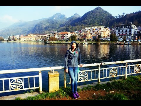 Beautiful,Mountainous  Sapa Lake in Vietnam