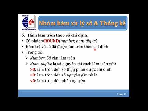 TVP - Ôn tập - Hàm xử lý số và thống kê trong excel