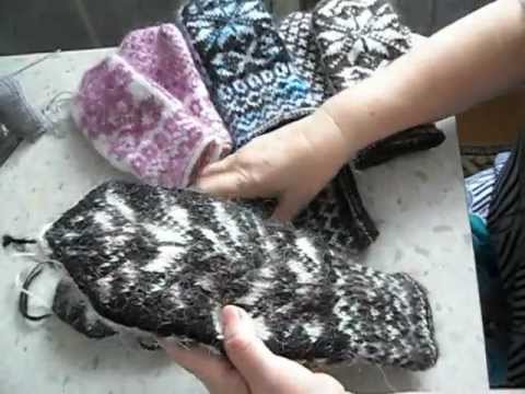 Варежки на машине круговым вязанием Варежки на машине круговым вязанием
