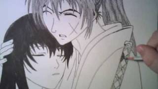 Drawing Tomoe and Kenshin