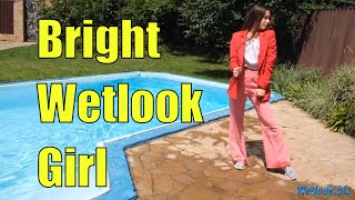 Wetlook Girl In Blouse Swimming In The Pool | Bright Wetlook Girl | Wetlook Fully Clothed Girl