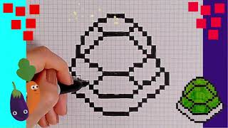 Pixel Art Hecho A Mano Como Dibujar En Papel Cuadriculado Paso A Paso